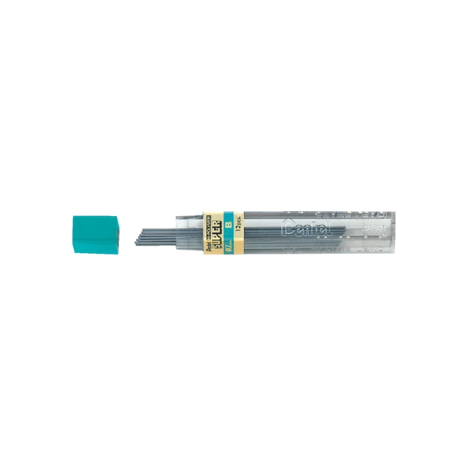 Potloodstift Pentel B 0.7mm zwart koker à 12 stuks