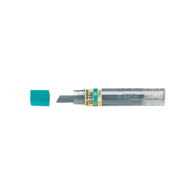 Potloodstift Pentel H 0.7mm zwart koker à 12 stuks
