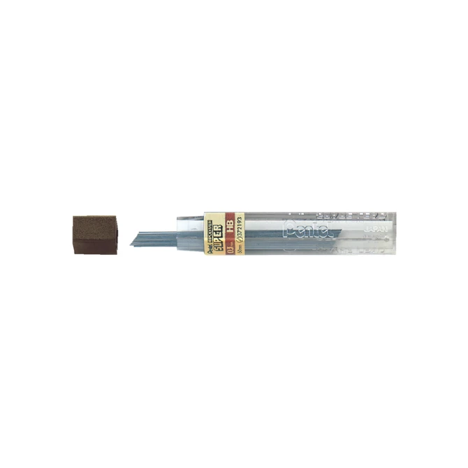 Potloodstift Pentel HB 0.3mm zwart koker à 12 stuks