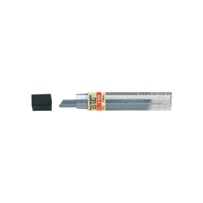 Potloodstift Pentel HB 0.5mm  zwart koker à 12 stuks