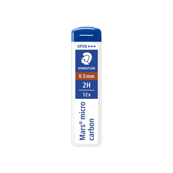 Potloodstift Staedtler Mars Carbon Micro 0.5mm 2H 12 stuks