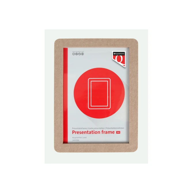 Presentatieframe Quantore A4 gerecycled vilt zand