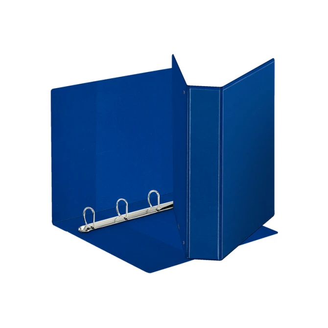 Presentatieringband Esselte panorama A4 4-rings D-mechaniek 30mm PP blauw