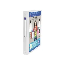 Presentatieringband Oxford Polyvision A4 4-rings O-mech 30mm rug transparant
