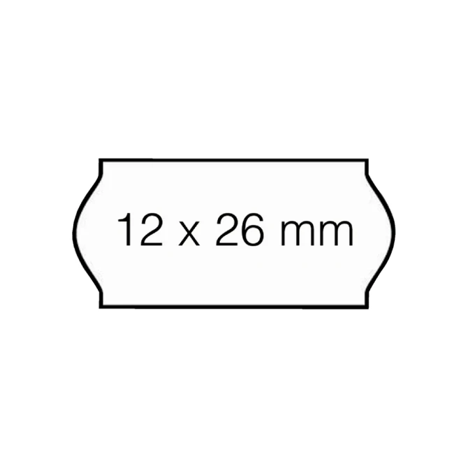 Prijsetiket 12x26mm Open-Data C6 permanent wit 1500 stuks