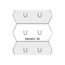 Prijsetiket 12x26mm Sato Samark afneembaar wit