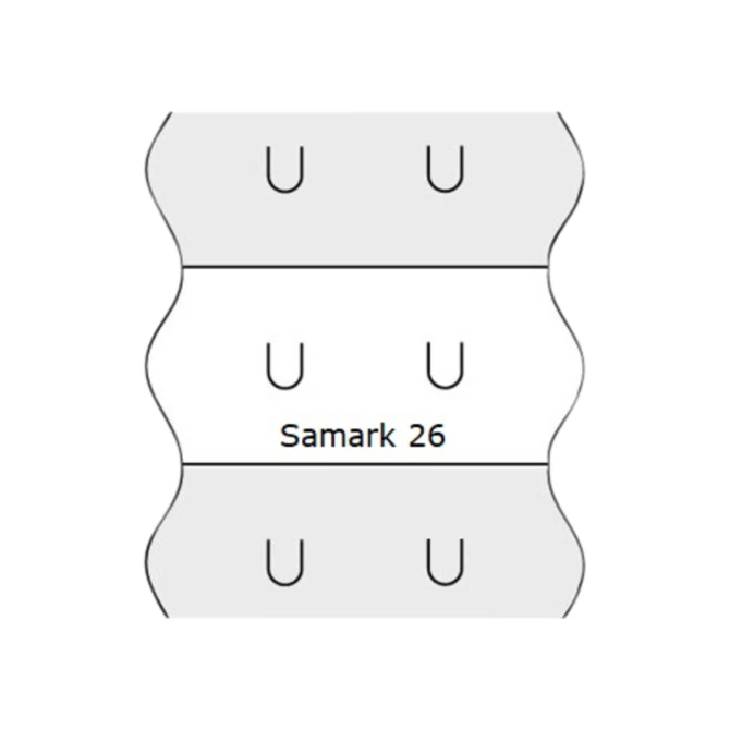 Prijsetiket 12x26mm Sato Samark afneembaar wit