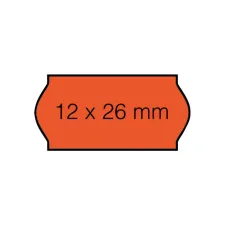 Prijsetiket 12x26mm Sato Samark permanent fluor rood 1500 stuks