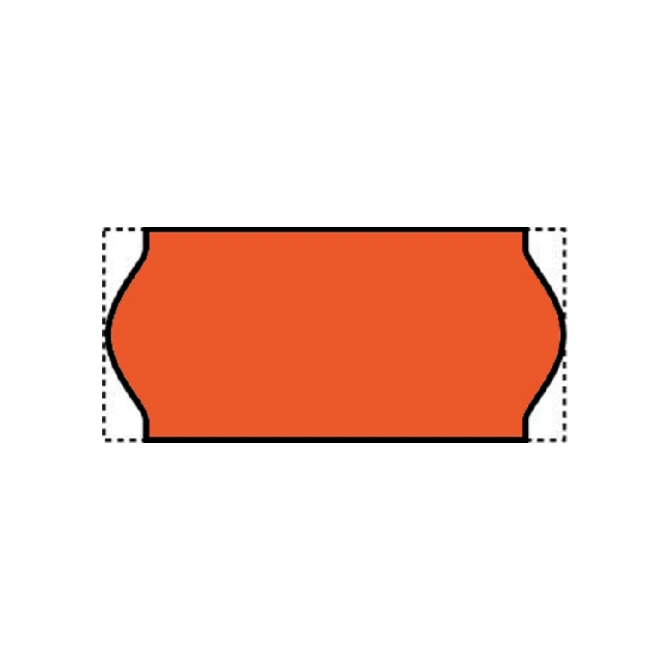 Prijsetiket 12x26mm Sato Samark permanent fluor rood 1500 stuks