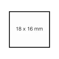 Prijsetiket 18x16mm Sato Duo 16 permanent wit 1500 stuks