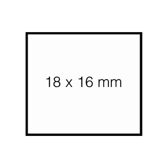 Prijsetiket 18x16mm Sato Duo 16 permanent wit 1500 stuks