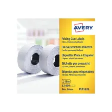Prijsetiket Avery PLP1626 16mmx26mm permanent wit