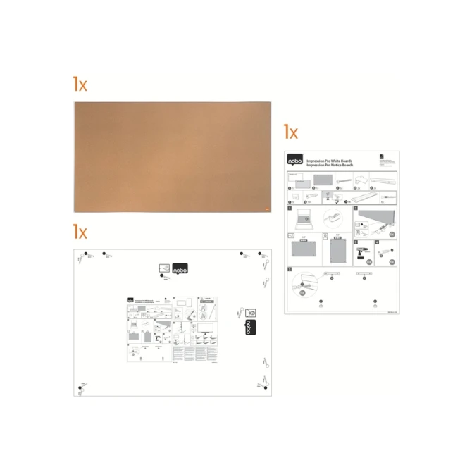 Prikbord Nobo Impression Pro widescreen 50x89cm kurk