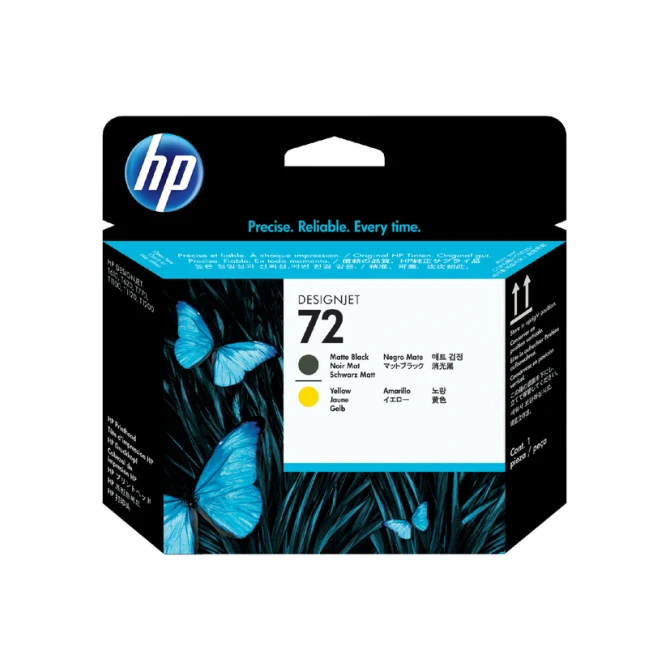 Printkop HP C9384A 72 geel + mat zwart