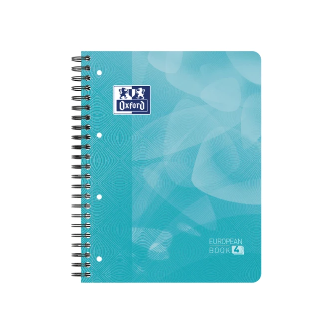 Projectboek Oxford School A4+ lijn 4-gaats 240 pagina's 80gr aqua