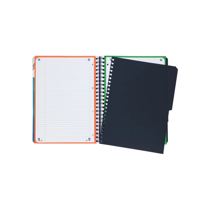 Projectboek Oxford School A4+ lijn 4-gaats 240 pagina's 80gr aqua