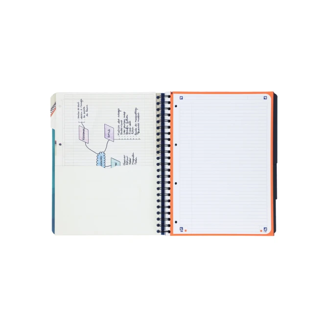 Projectboek Oxford School A4+ lijn 4-gaats 240 pagina's 80gr aqua