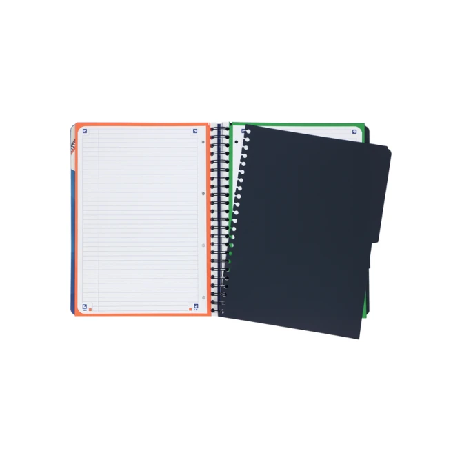 Projectboek Oxford School A4+ lijn 4-gaats 240 pagina's 80gr blauw