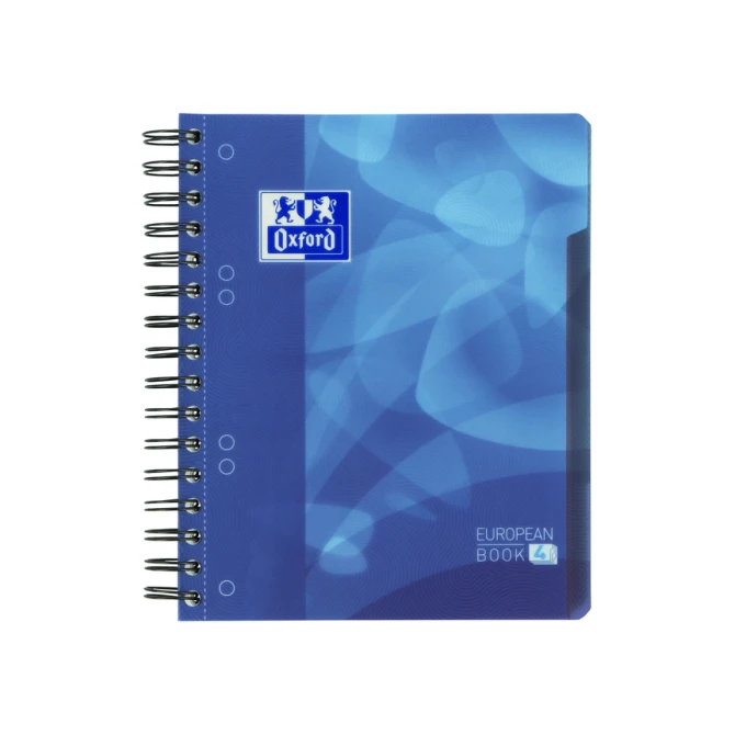 Projectboek Oxford School A5+ lijn 6-gaats 240 pagina's 80gr blauw