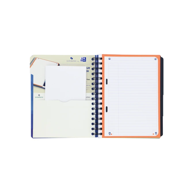 Projectboek Oxford School A5+ lijn 6-gaats 240 pagina's 80gr blauw