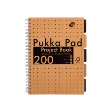 Projectboek Pukka Pad Kraft A4 lijn 5-tabs 200 pagina's 80gr