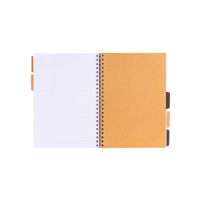 Projectboek Pukka Pad Kraft A4 lijn 5-tabs 200 pagina's 80gr