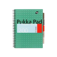 Projectboek Pukka Pad Metallic A4 lijn 5-tabs 200 pagina's 80gr groen