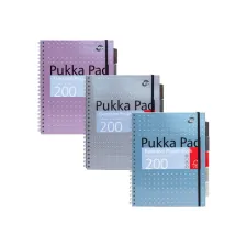 Projectboek Pukka Pad Metallic Executive A4 lijn 5-tabs 4-gaats 200 pagina's 80gr assorti
