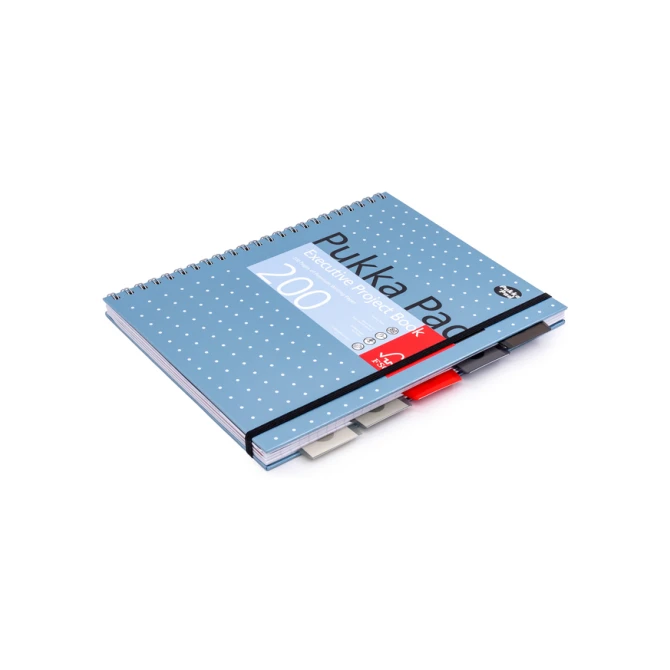 Projectboek Pukka Pad Metallic Executive A4 lijn 5-tabs 4-gaats 200 pagina's 80gr assorti