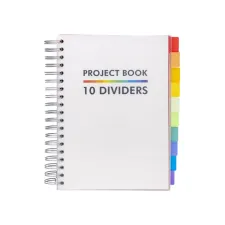 Projectboek Pukka Pad White B5 lijn 10-tabs 400 pagina's 80gr