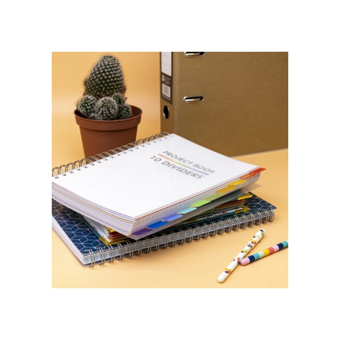 Projectboek Pukka Pad White B5 lijn 10-tabs 400 pagina's 80gr