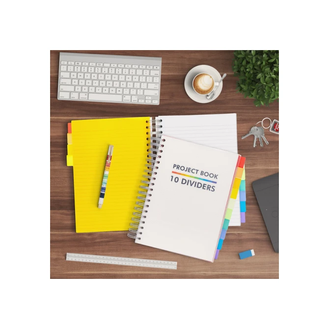 Projectboek Pukka Pad White B5 lijn 10-tabs 400 pagina's 80gr