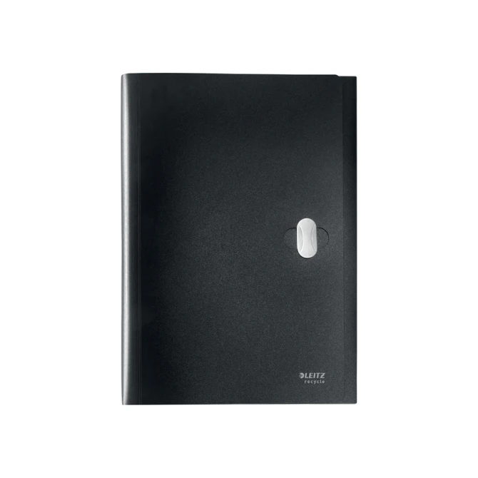 Projectmap Leitz Recycle A4 5-vaks PP zwart Projectmap Leitz Recycle A4 5-vaks PP zwart