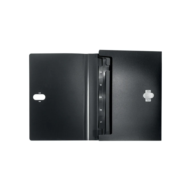 Projectmap Leitz Recycle A4 5-vaks PP zwart Projectmap Leitz Recycle A4 5-vaks PP zwart