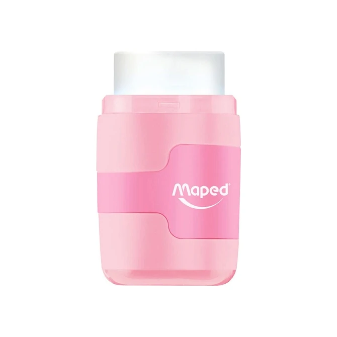 Puntenslijper Maped Connect 2gaats met gum display á 20 stuks pastel assorti