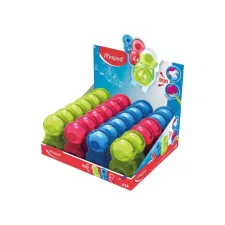 Puntenslijper Maped Loopy 1gaats met gum display á 24 stuks assorti