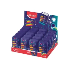 Puntenslijper Maped Pixel Party Connect 2-gaats met gum display à 20 stuks