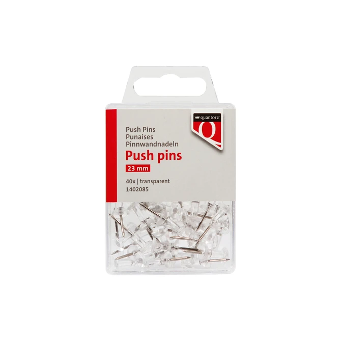 Push pins Quantore 40 stuks transparant