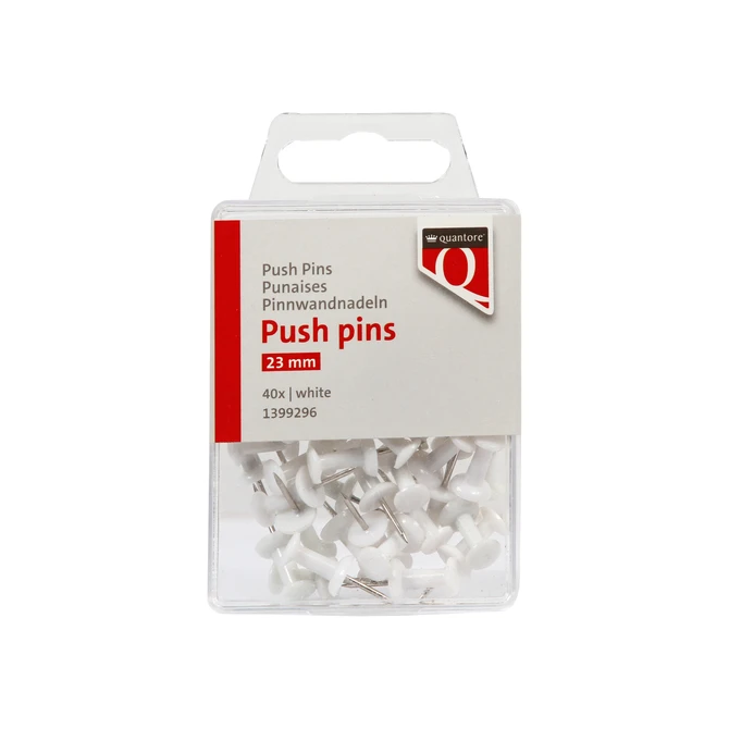 Push pins Quantore 40 stuks wit