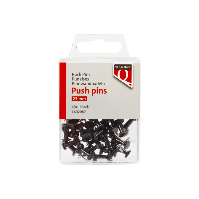Push pins Quantore 40 stuks zwart