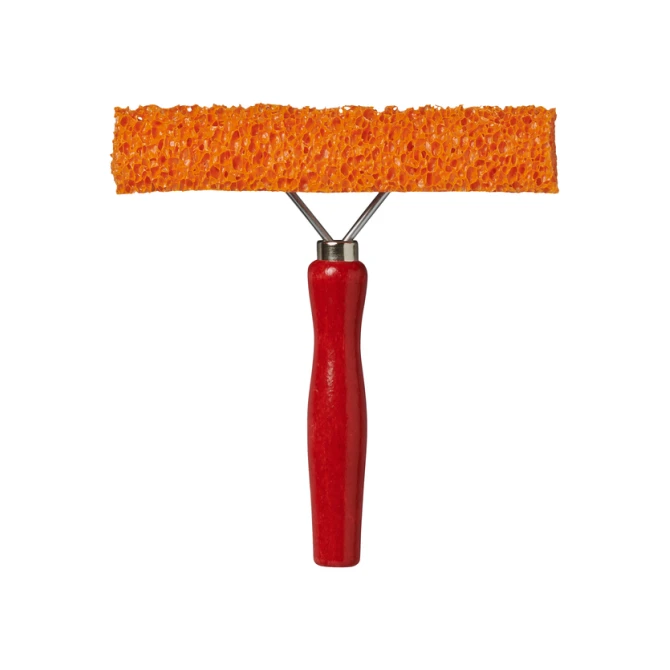 Raamtrekker ProPlus met houten steel 145mm rood