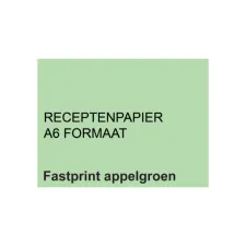 Receptpapier Fastprint A6 80gr appelgroen 2000 vel Receptpapier Fastprint A6 80gr appelgroen 2000 vel
