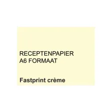 Receptpapier Fastprint A6 80gr creme 2000 vel Receptpapier Fastprint A6 80gr creme 2000 vel
