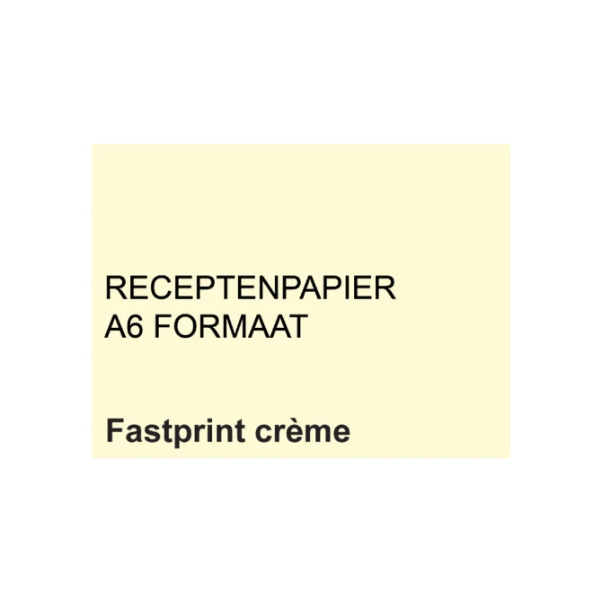 Receptpapier Fastprint A6 80gr creme 2000 vel