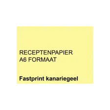 Receptpapier Fastprint A6 80gr kanariegeel 2000 vel Receptpapier Fastprint A6 80gr kanariegeel 2000 vel