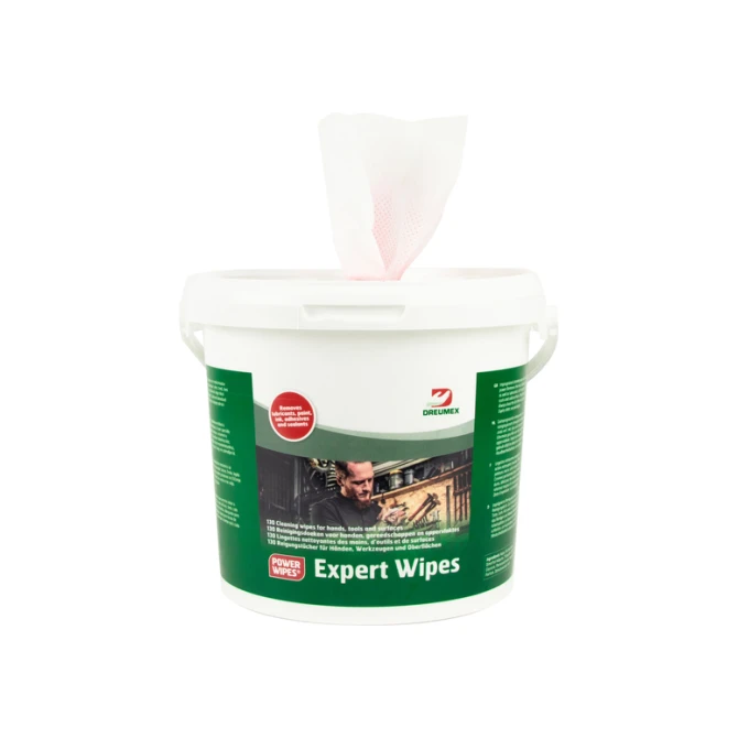 Reinigingsdoek Dreumex Expert Wipes emmer 130 stuks wit