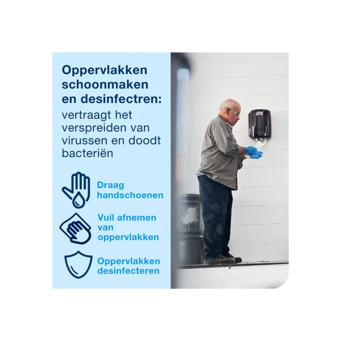 Reinigingsdoek Tork W1-W2-W3 Premium Heavy-Duty 1-laags 280 vel blauw 530237