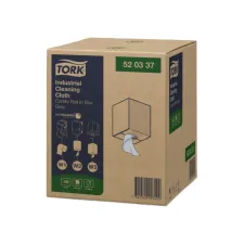 Reinigingsdoek Tork W1-W2-W3 Premium Industrial 1-laags 390 vel grijs 520337