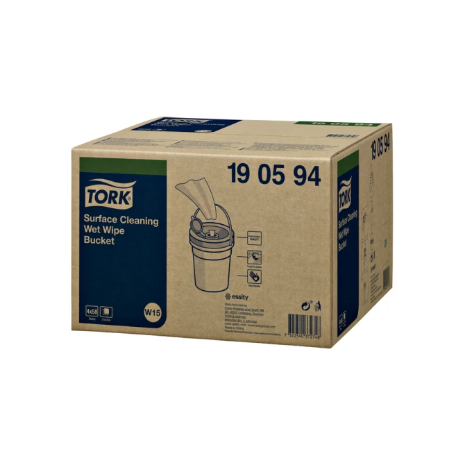 Reinigingsdoek Tork W15 Premium emmer 1-laags 58 vel wit 190594