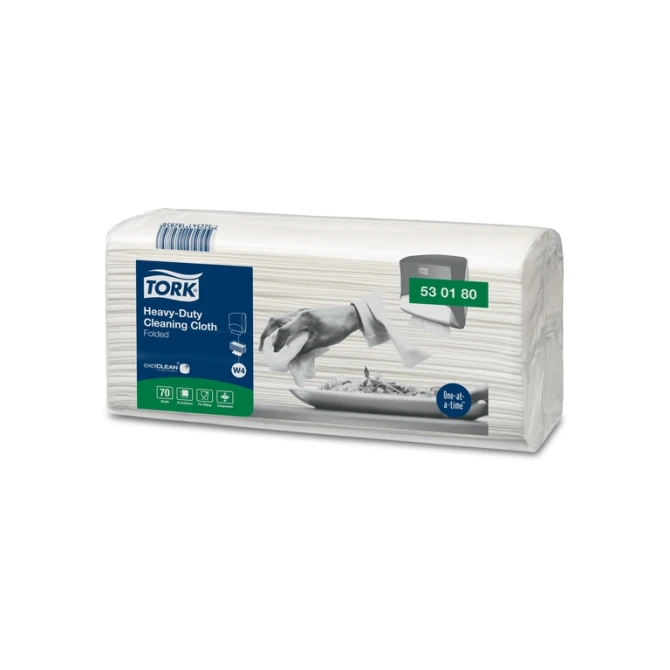 Reinigingsdoek Tork W4 Premium Heavy-Duty gevouwen 1-laags 4x70 vel wit 530180